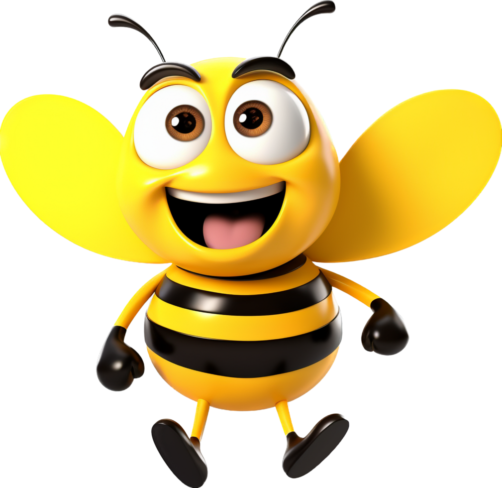 Bee png with AI generated.