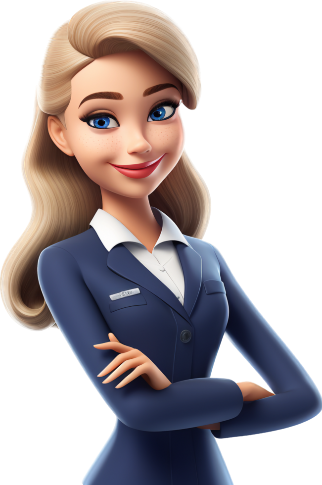 Flight attendant png with AI generated. 33302792 PNG