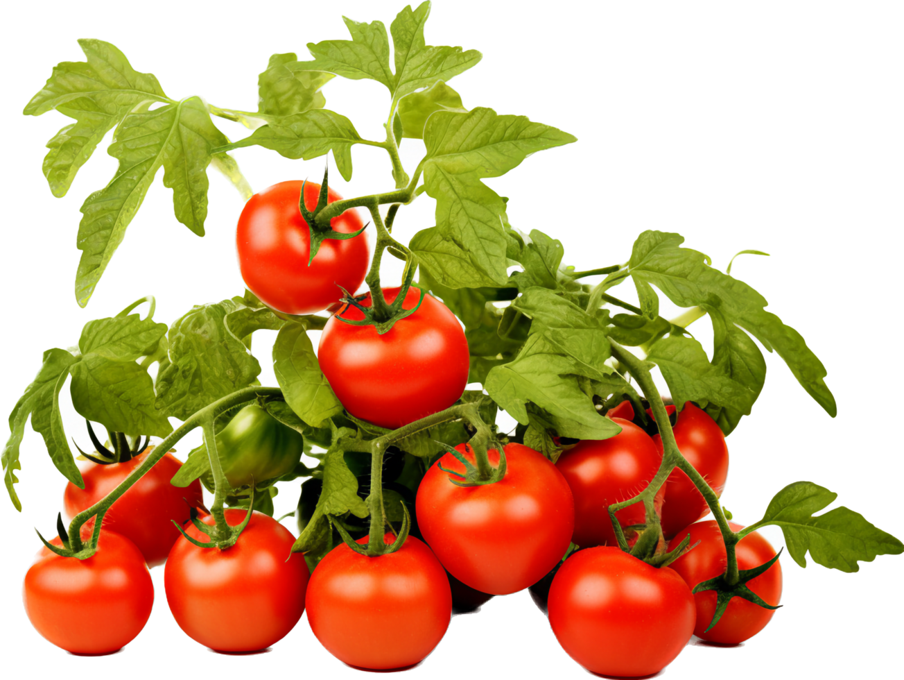 Tomato plant png with AI generated.