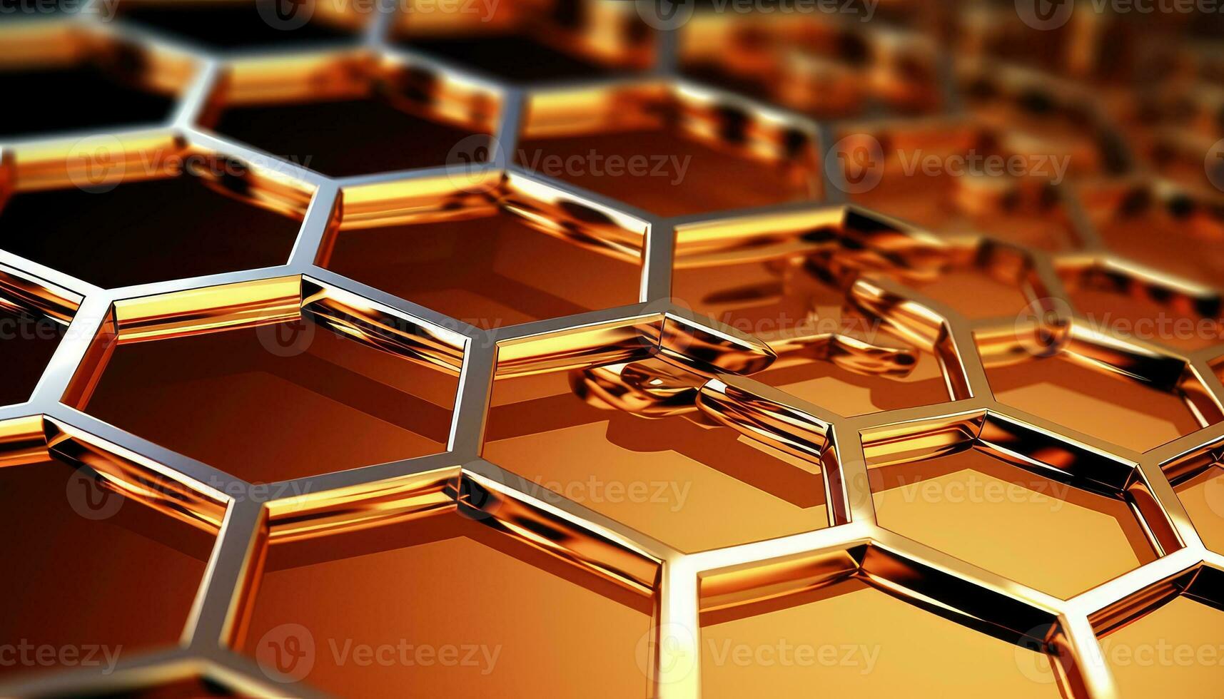Atomic Shower Metal Atoms on Hexagonal Grid AI generated photo