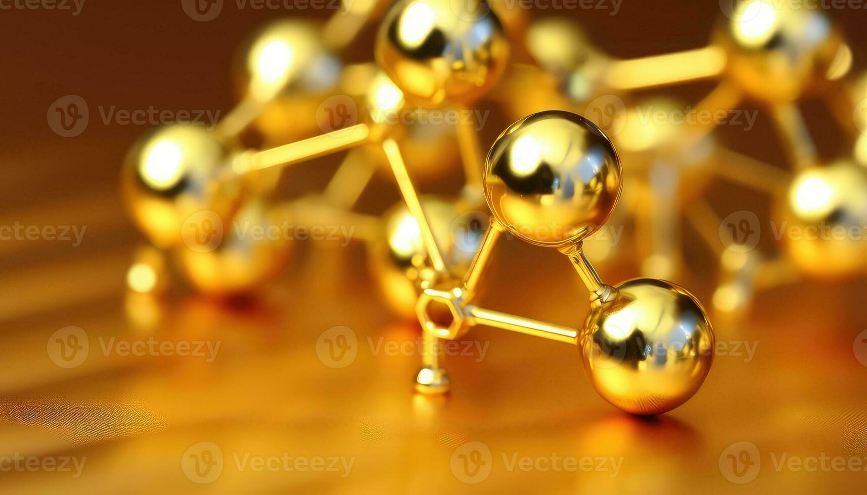 Atomic Shower Metal Atoms on Hexagonal Grid AI generated photo