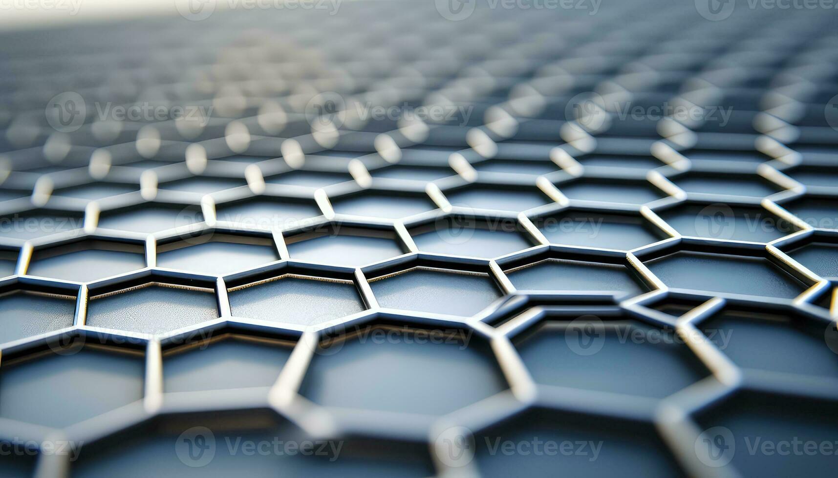 Atomic Shower Metal Atoms on Hexagonal Grid AI generated photo