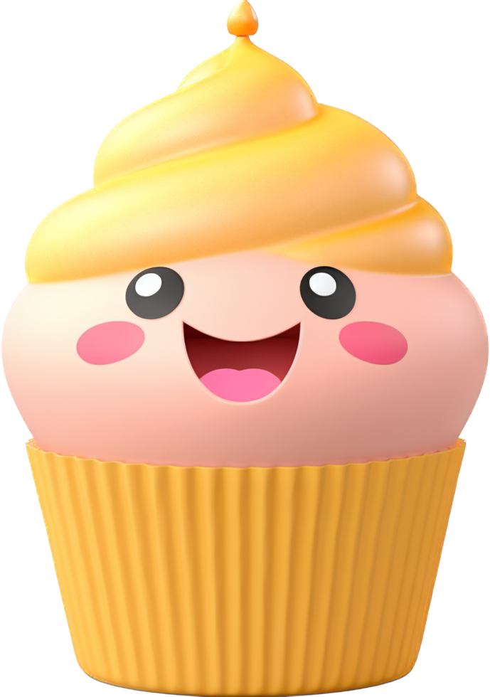 Cupcake png with AI generated.