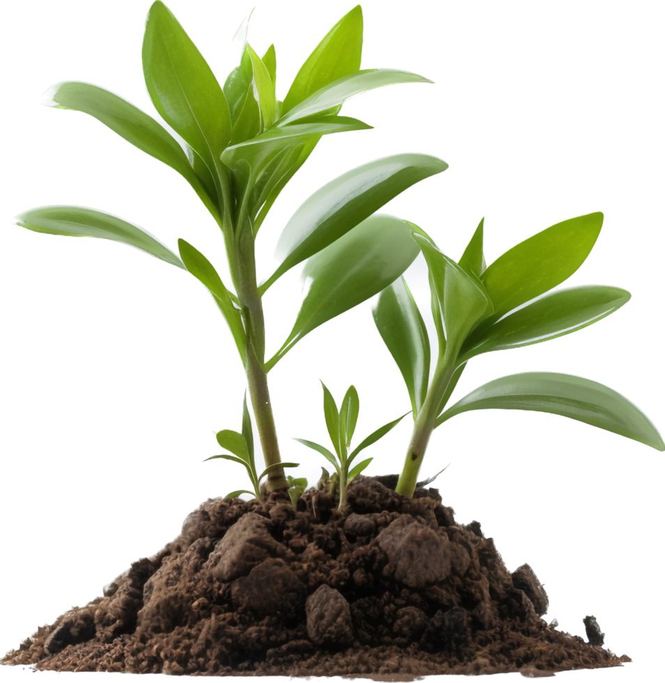 Plant growing png with AI generated.