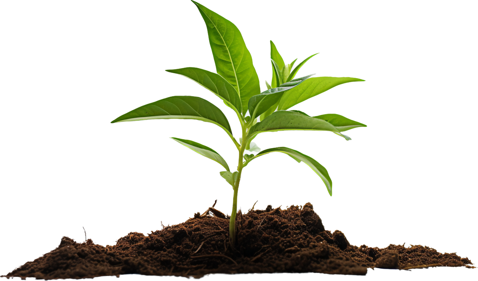 Plant growing png with AI generated.