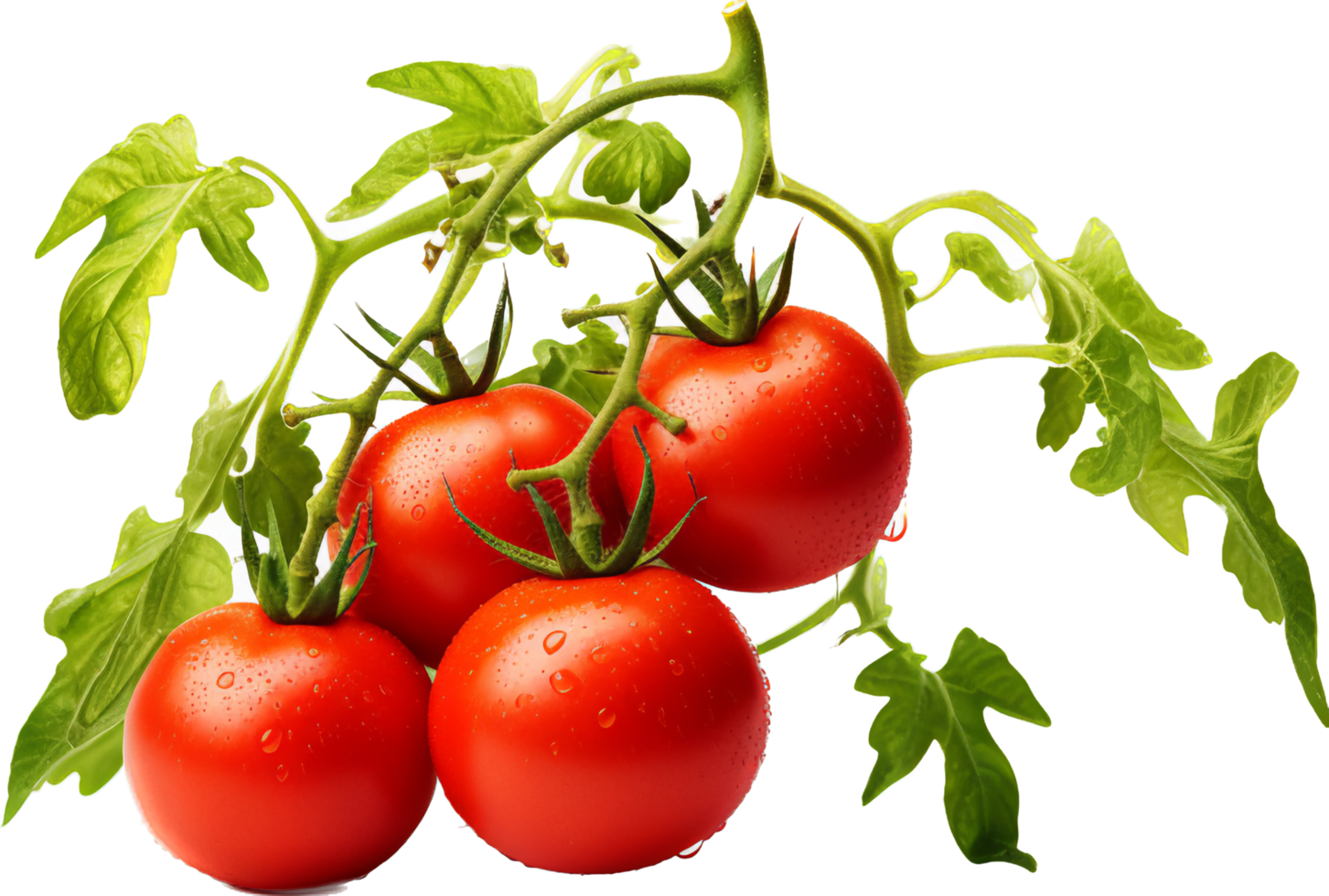 Tomato plant png with AI generated.