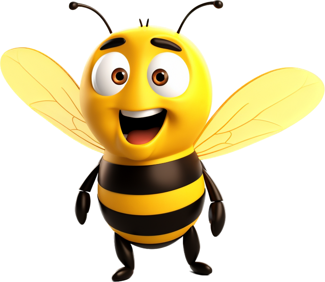 Bee png with AI generated.