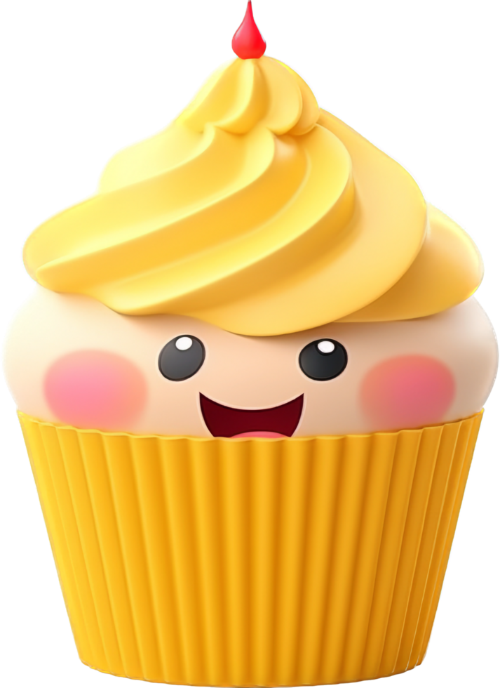Cupcake png with AI generated.