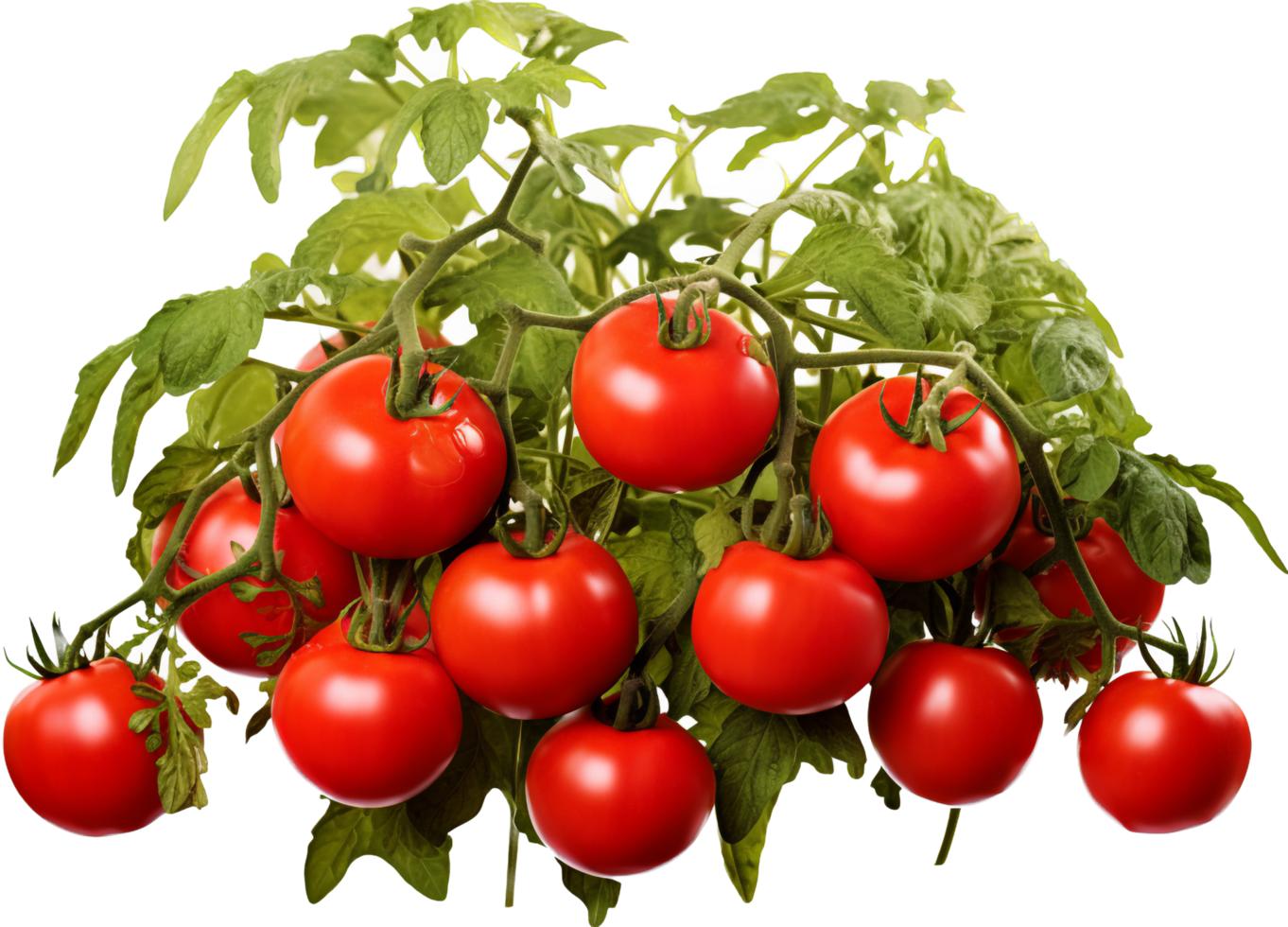 Tomato plant png with AI generated.