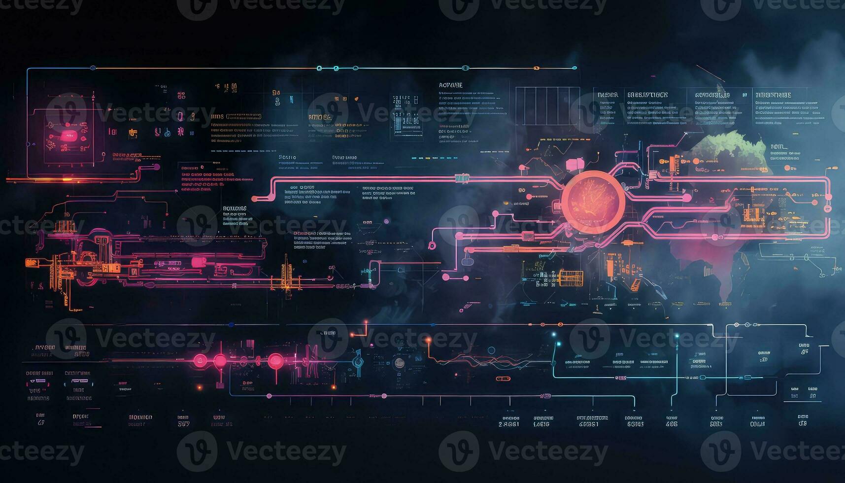 futurista morse código datos animación ai generado foto