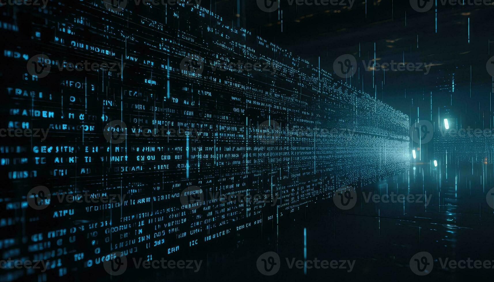 Futuristic Morse Code Data Animation AI generated photo