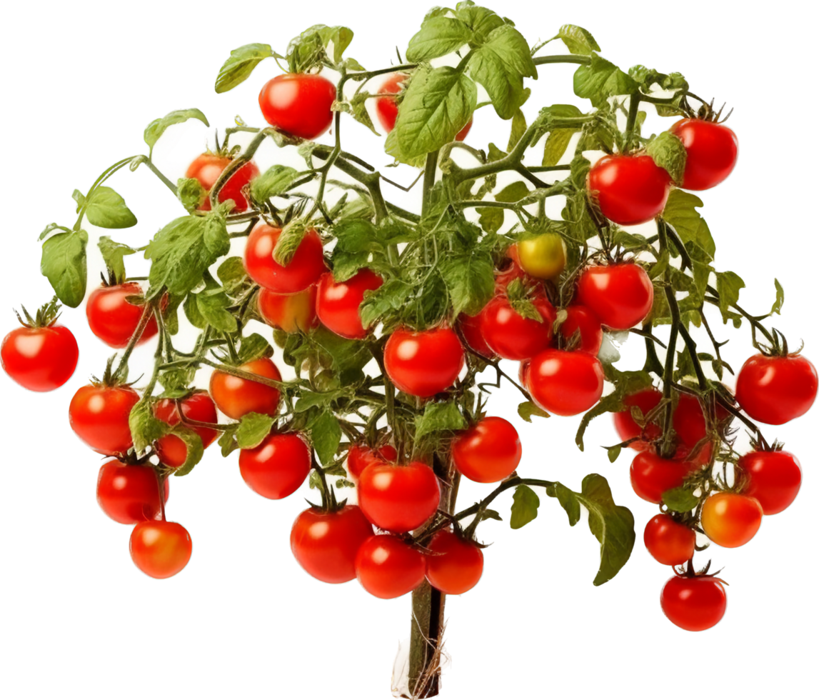Tomato plant png with AI generated.