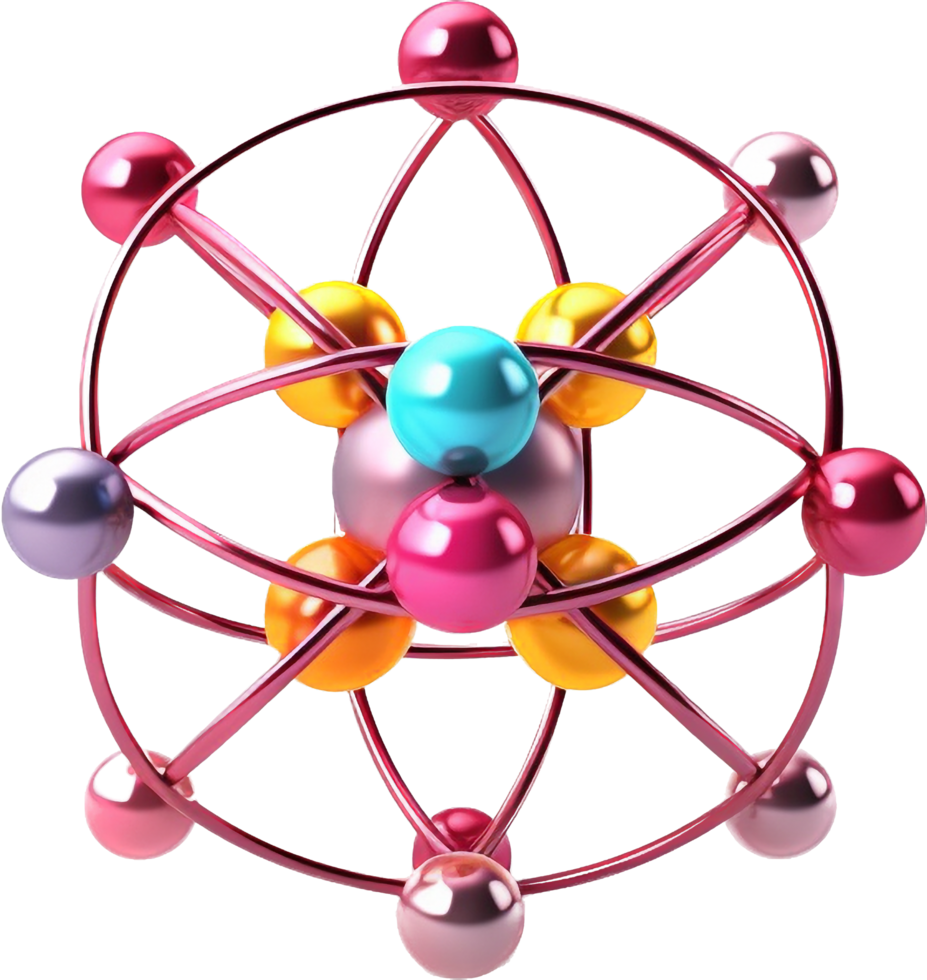 Atom png with AI generated.