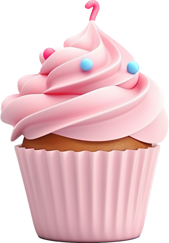 Cupcake png with AI generated.