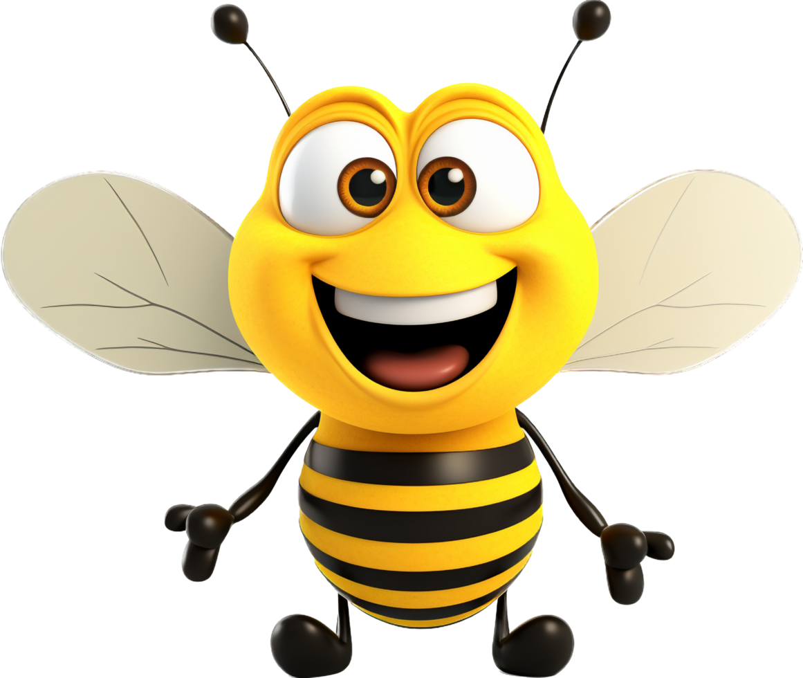 Bee png with AI generated.