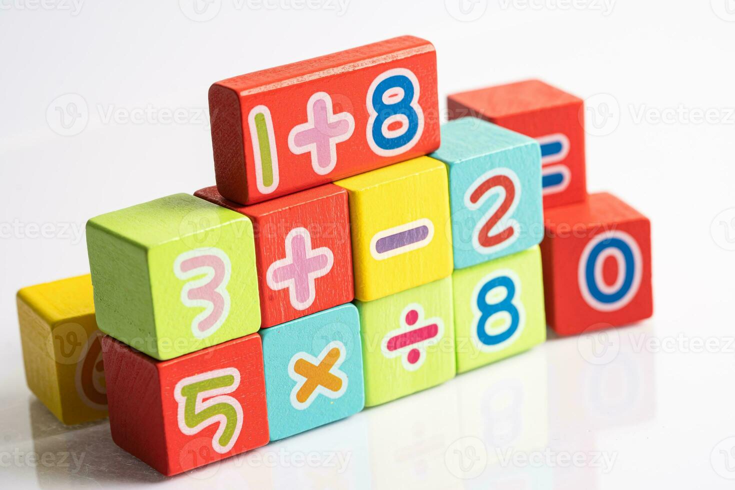 Math number colorful, education study mathematics learning teach concept. photo