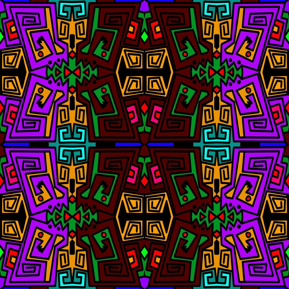 african print fabric. vector seamless tribal pattern. photo