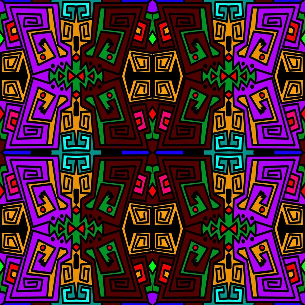 african print fabric. vector seamless tribal pattern. photo