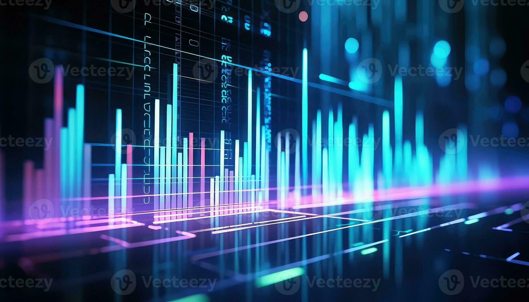 Futuristic Data Display in Morse Code AI generated photo