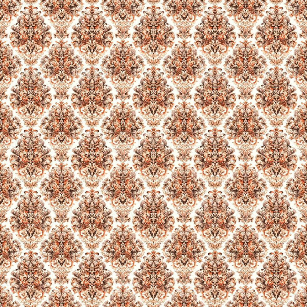 Seamless pattern texture damask ornament with colorful. decorative elements. Hand drawn Vintage background. photo