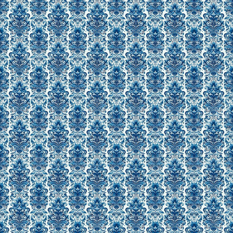 Seamless pattern texture damask ornament with colorful. decorative elements. Hand drawn Vintage background. photo