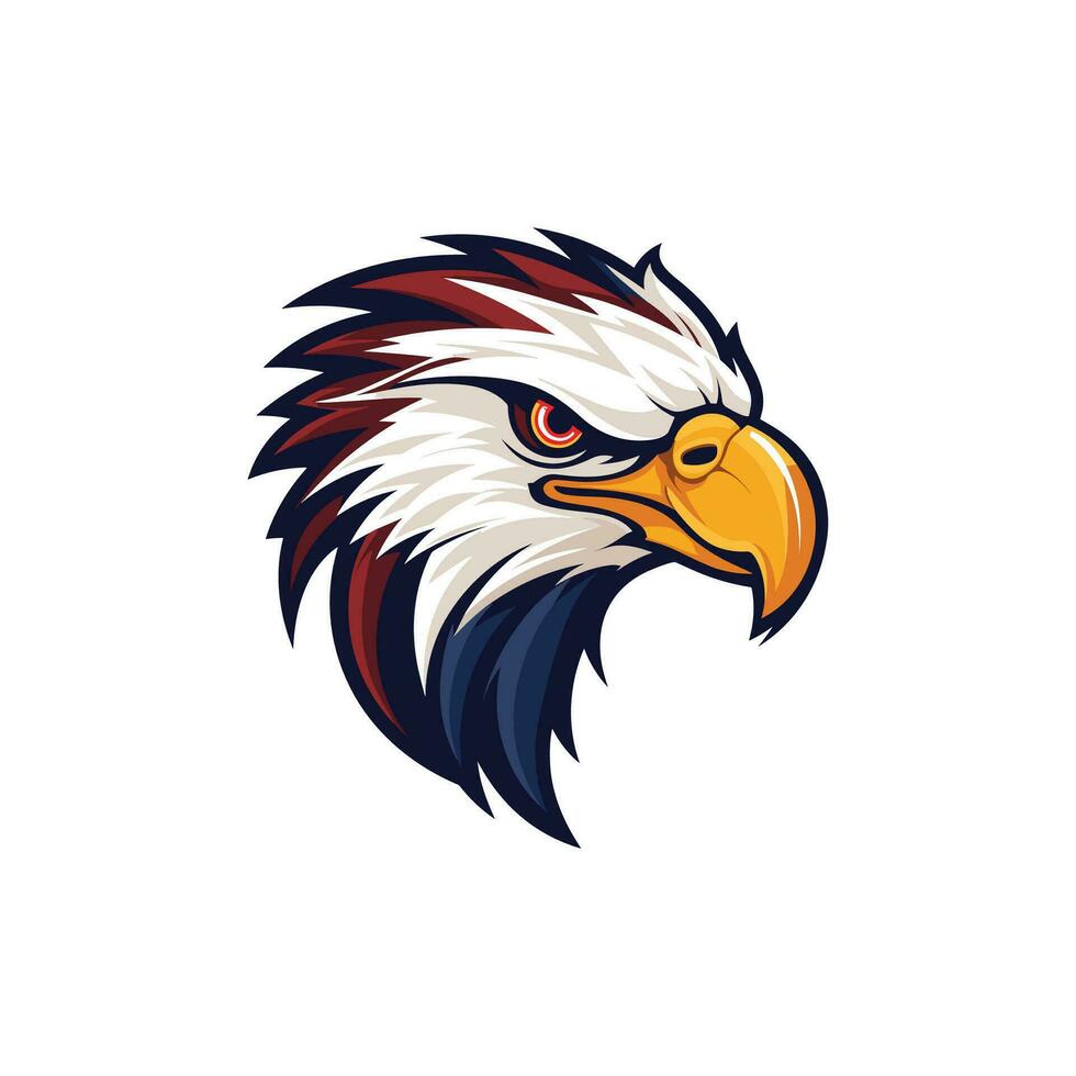 salvaje vida águila mascota vector logo diseño