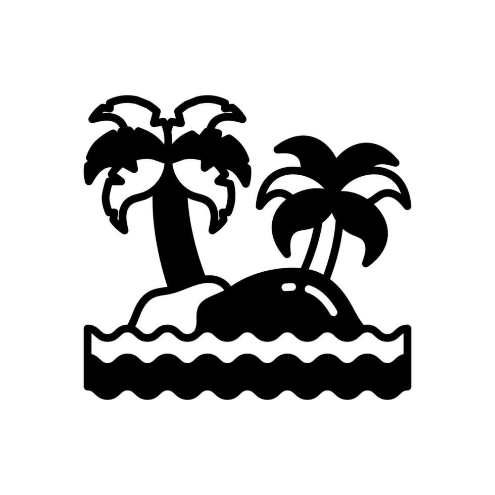 Island icon in vector. Illustration vector