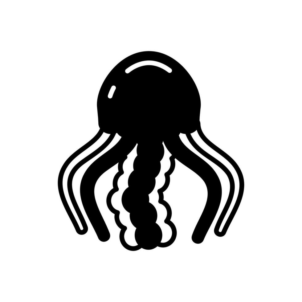 Jellyfish icon in vector. Illustration vector