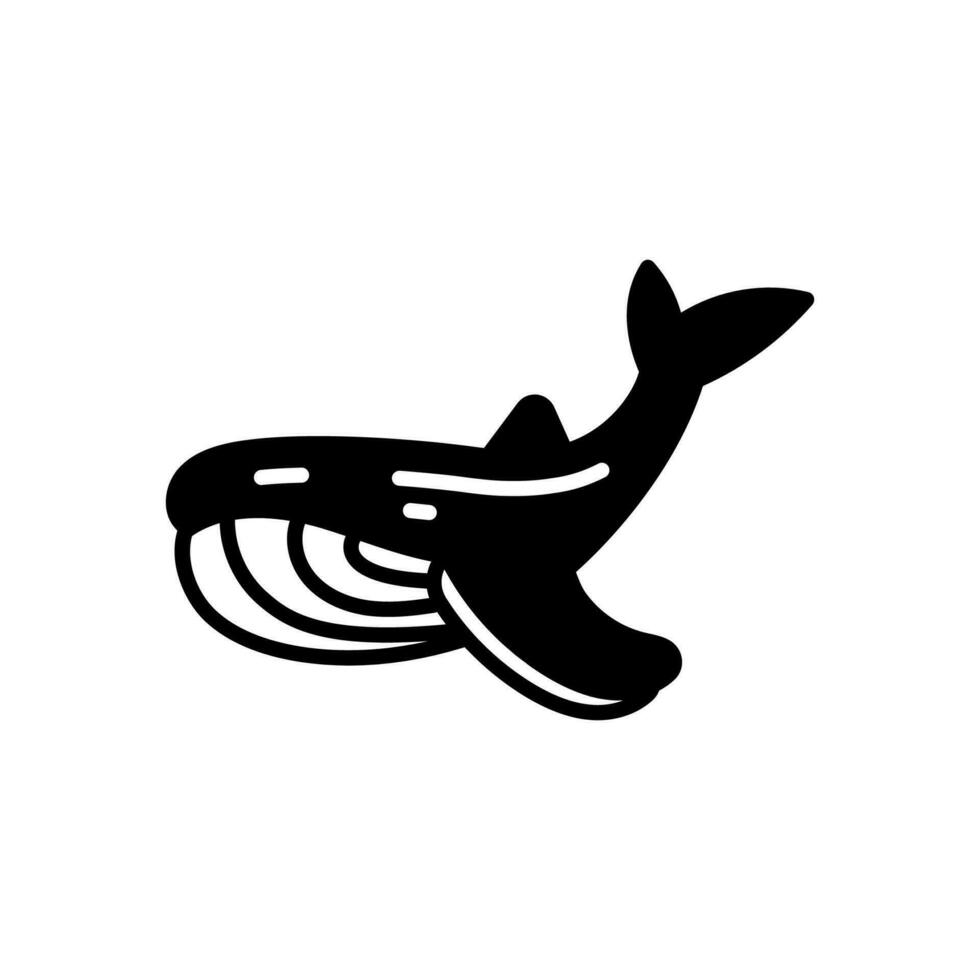 Whale icon in vector. Illustration vector