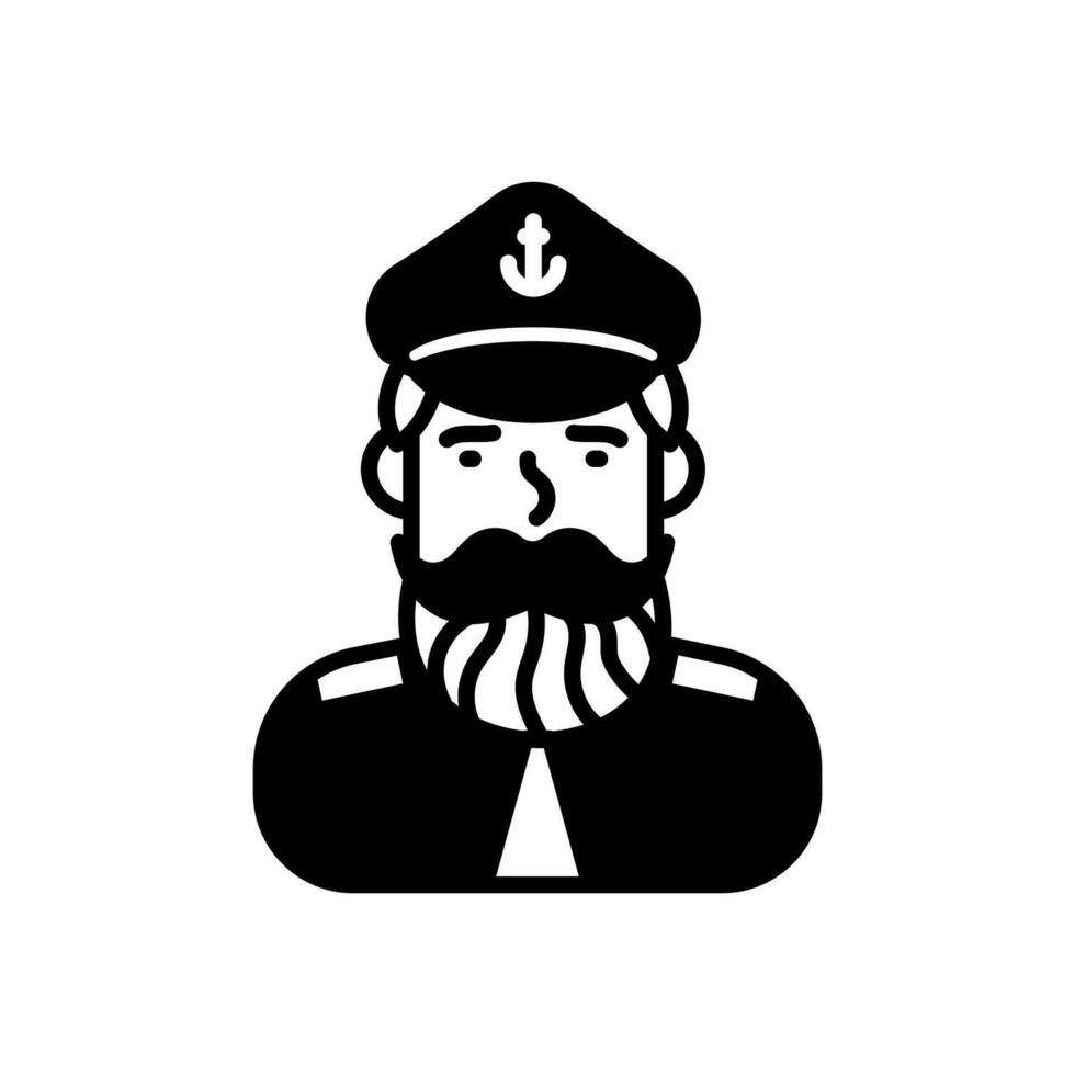 Sea Captain icon in vector. Illustration vector