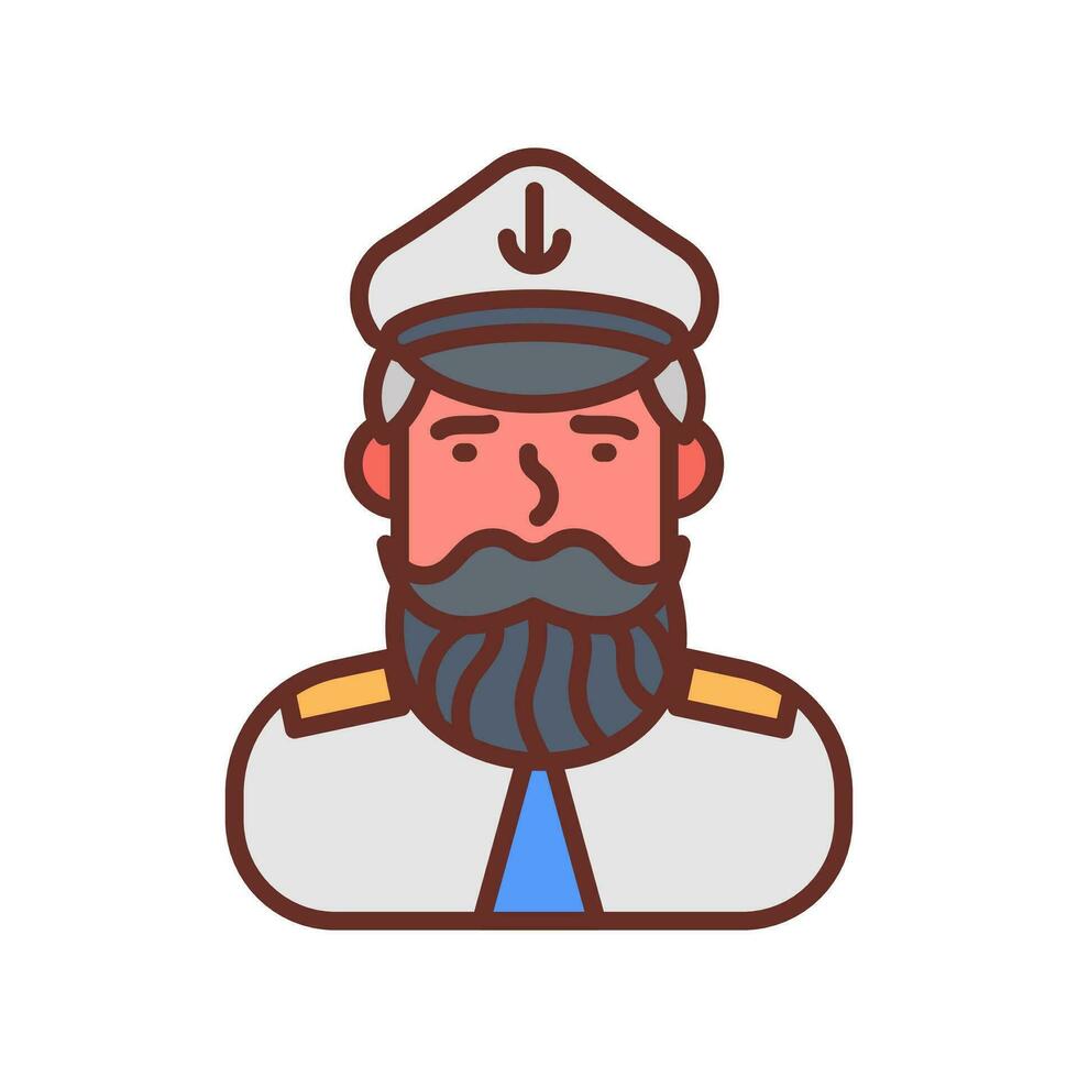 Sea Captain icon in vector. Illustration vector