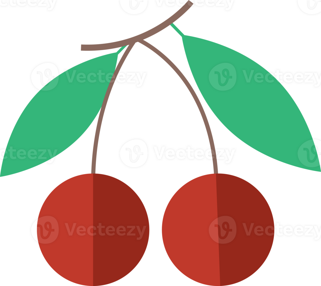 Fresh sweet cherry flat icon png