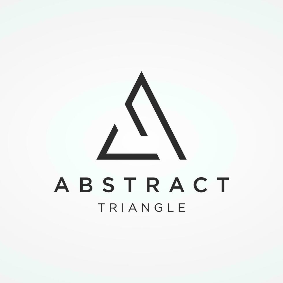 Modern and luxurious geometric triangle abstract template logo element.Logo for business, brand and company. vector
