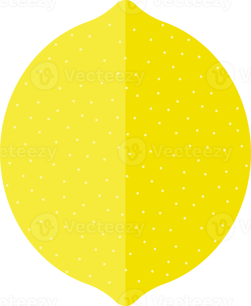 Flat yellow lemon icon png