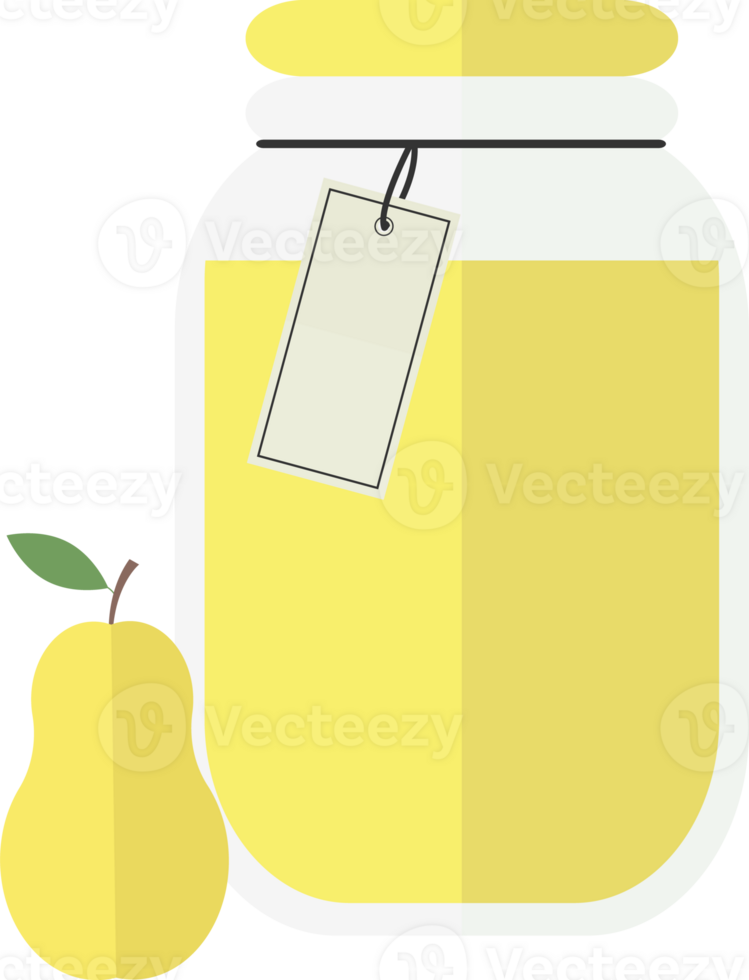 transparent pot avec poire Confiture, jus png