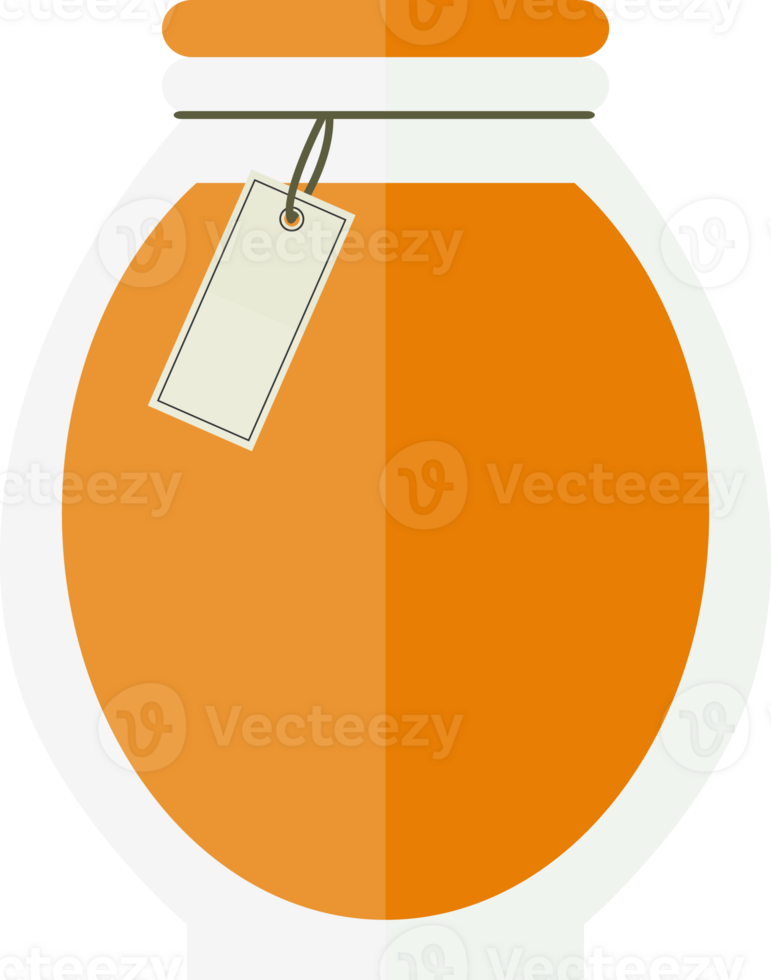 transparent pot avec mon chéri ou Orange jus, confiture avec une Vide étiquette png