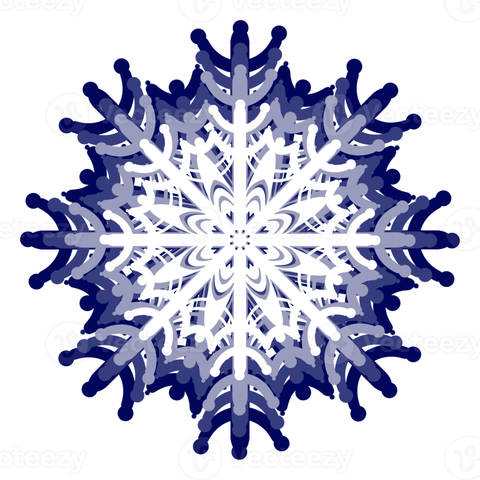 Digital illustration of blue snowflake Winter design Digital illustration for various designs, cards and backgrounds, birthdays and holidays, textile production, printing on packaging, wrapping paper png