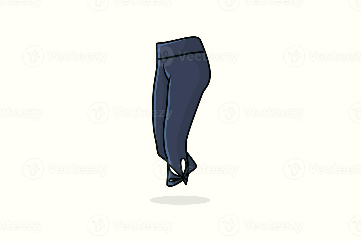 Girls Sport Style Bottom Wear Jogging Pant vector illustration. Sports and Fashion objects icon concept. Boys comfortable trouser pant vector design with shadow. photo