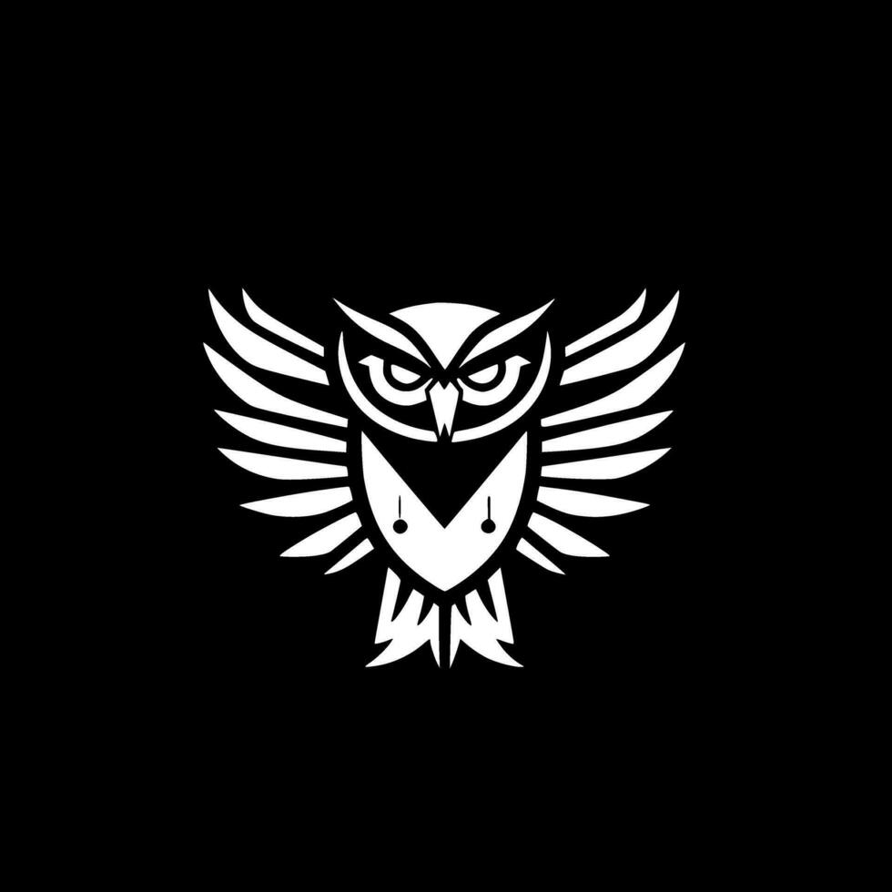 Owl, Minimalist and Simple Silhouette - Vector illustration