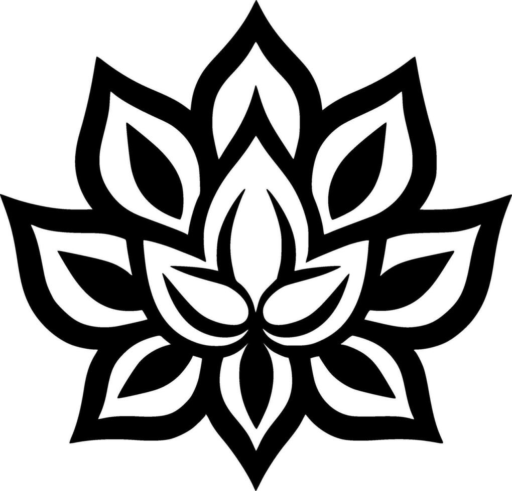Mandala, Minimalist and Simple Silhouette - Vector illustration