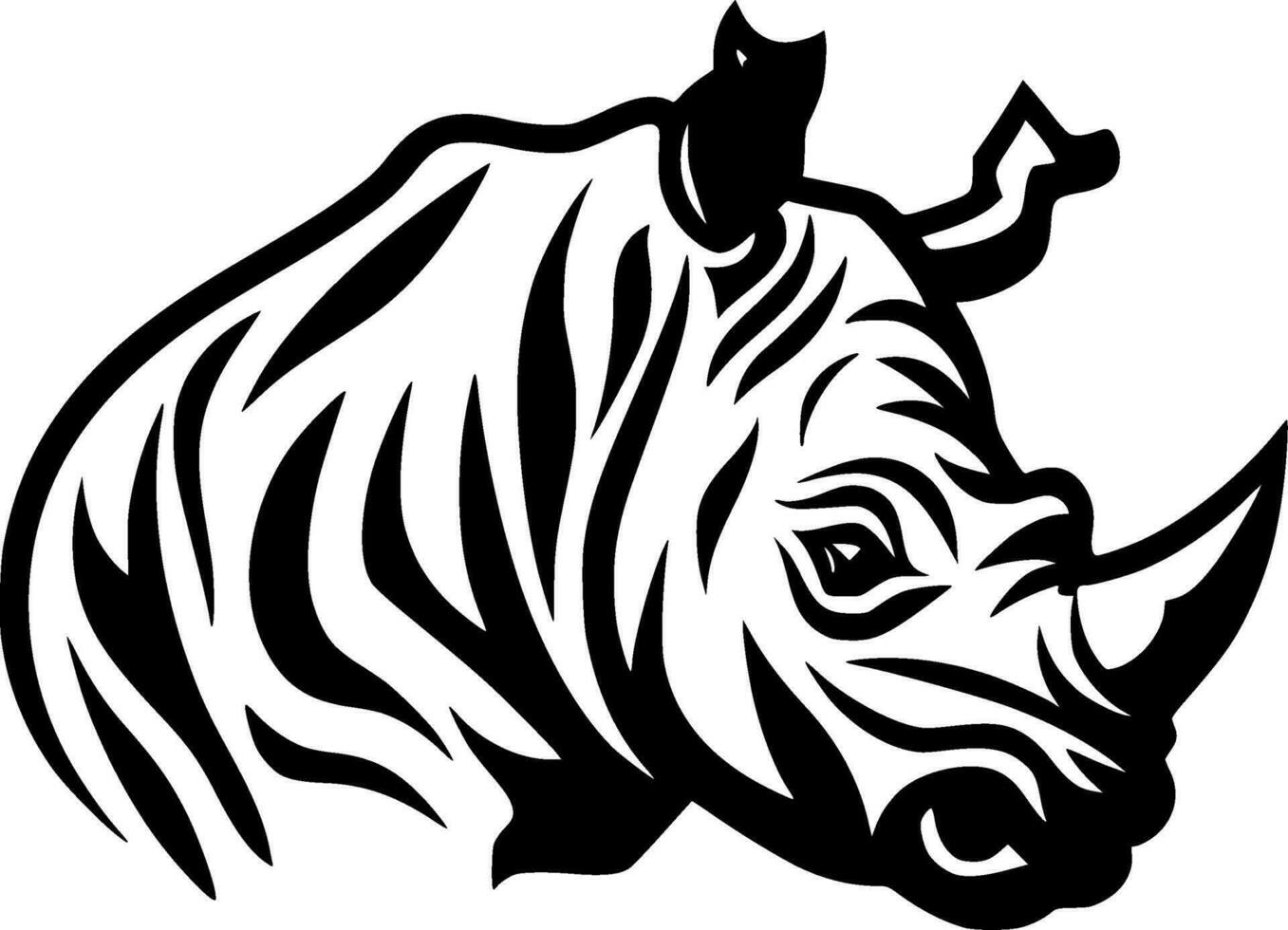 Rhinoceros - Minimalist and Flat Logo - Vector illustration