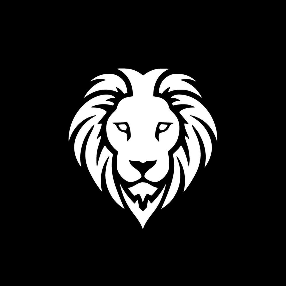 Lion - Black and White Isolated Icon - Vector illustration