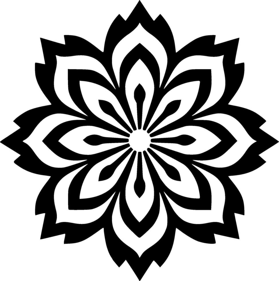 Mandala - Minimalist and Flat Logo - Vector illustration