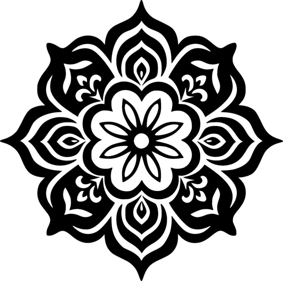 mandala - minimalista y plano logo - vector ilustración
