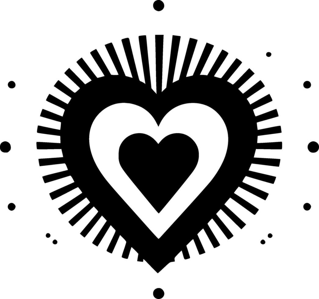 Love, Black and White Vector illustration