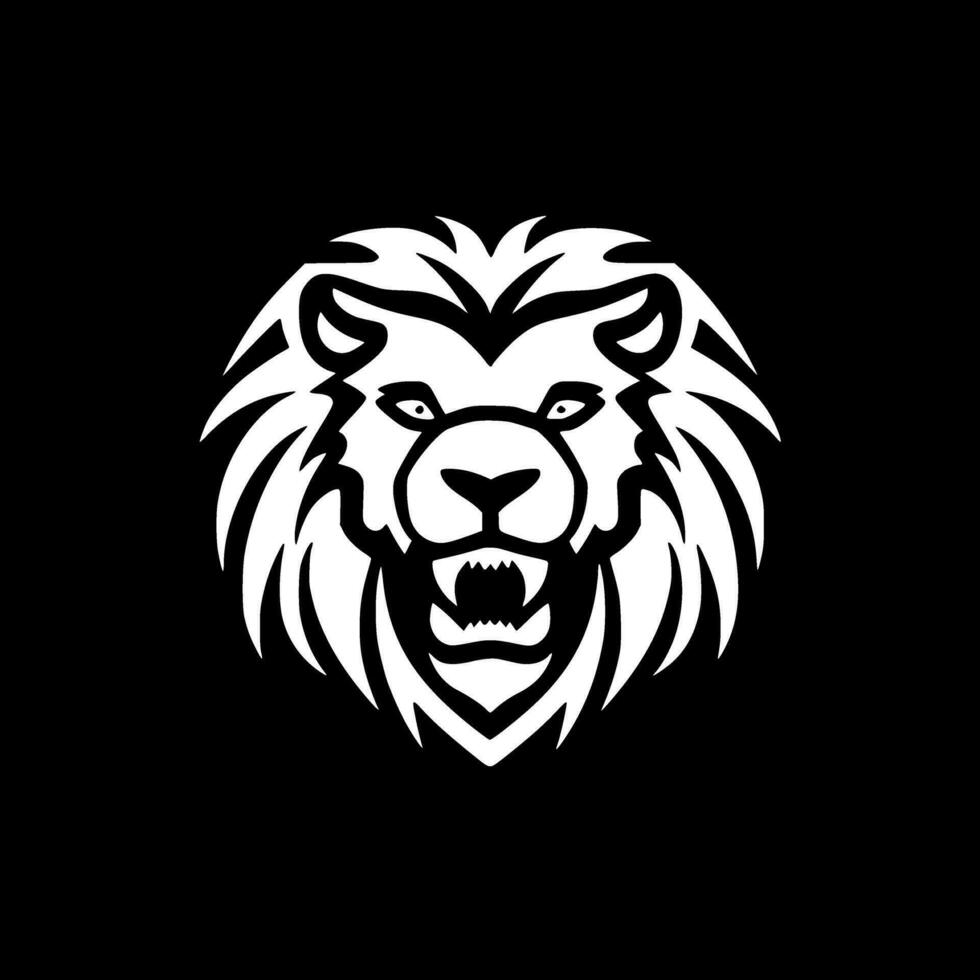 Lion, Minimalist and Simple Silhouette - Vector illustration