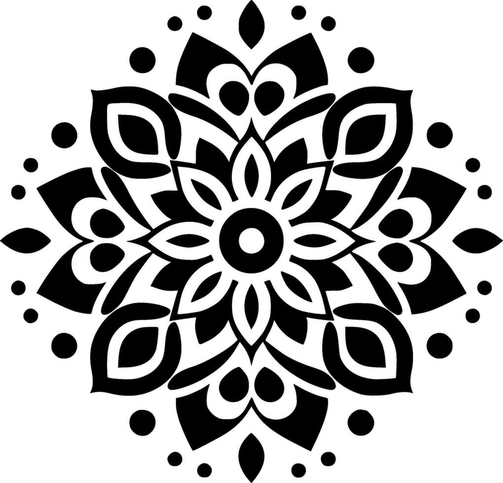 Mandala, Minimalist and Simple Silhouette - Vector illustration