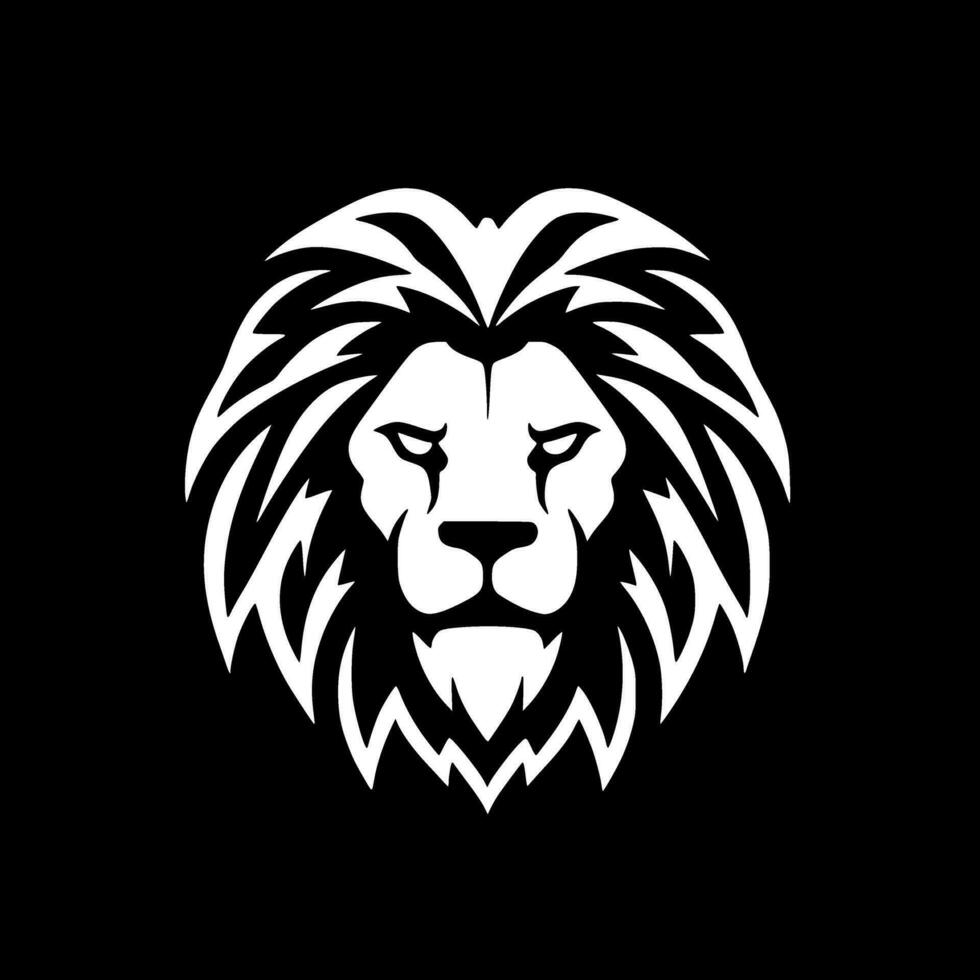 Lion, Minimalist and Simple Silhouette - Vector illustration