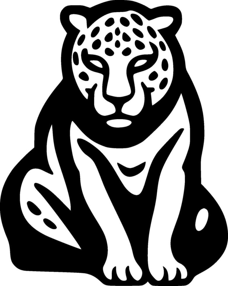 Leopard, Minimalist and Simple Silhouette - Vector illustration