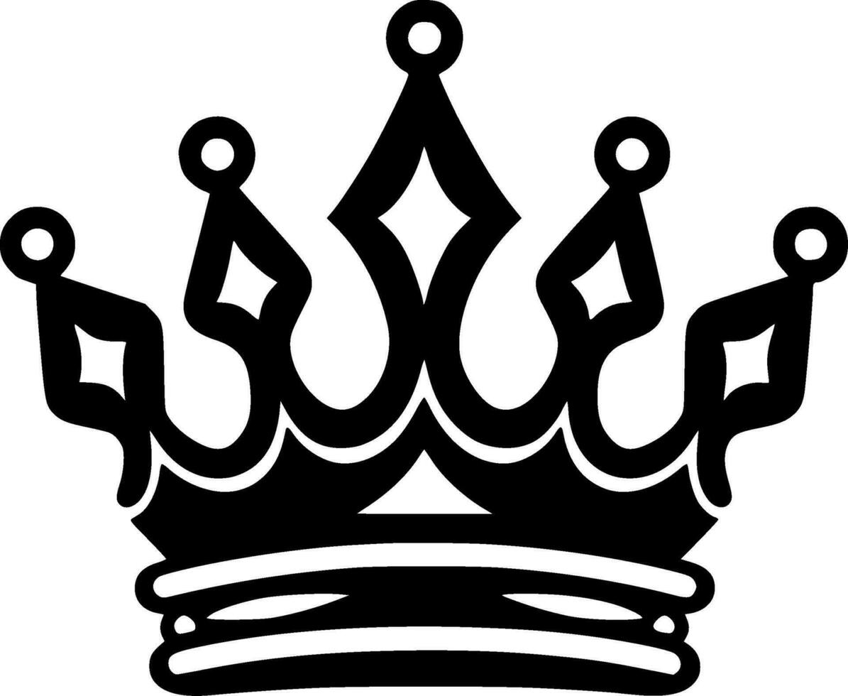 Crown, Minimalist and Simple Silhouette - Vector illustration